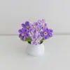 Día del Maestro Maceta Tejida Flor Artificial Acabados Adornos Decoración Hogar Amigos Mejor Amigo Regalos Regalo Flores en Maceta
