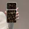 Funda con estampado de leopardo en forma de corazón, adecuada para Samsung S24, funda suave, cobertura total, simple, moderna, personalizada, ventana grande, anticaídas, S26Plus