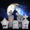 Adornos Decorativos Luminosos Inflables de Fantasma, Lápida, Calavera de Halloween de 2.4m para Fiesta de Terror en el Patio