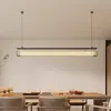 Estética Dinastia Song sala de chá luminária pendente linear designer estilo antigo chinês balcão de bar sala de jantar mesa de prata restaurante luminária pendente