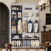 Tienda de Ropa Perchero Tablero Perforado de Pared Estante de Almacenamiento Completo Accesorios DIY Patrón de Logotipo de Marca Impresión