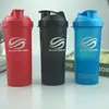 Vaso para Batidos de Tres Capas con Colador y Hebilla de Montañismo Vaso para Batidos de Proteína Fitness Deportes Vaso Mezclador Vaso de Agua de Plástico