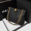 Bolso Tote Desmontable DIY Nuevo de Cuero Caviar Diamante Gran Capacidad Textura de Alta Calidad Versátil Bolso de Hombro para Mujer