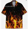 Camisa de Comercio Exterior Transfronteriza Fábrica de Impresión 3D Suministro Directo Venta al por Mayor Personalizable Camisa de Botones de Poliéster Fábrica de Origen Hawái