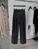 Yuran 26 Estilo Nuevo de Principios de Primavera, Tela Fluida, Cintura Alta Semi-Elástica, Pantalones Elegantes Casuales a Medida de Pierna Ancha Largos hasta el Suelo