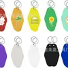 Llavero de Tarjeta de Habitación Transfronteriza, Etiqueta de Equipaje de Plástico Colorida, Etiqueta Numérica Retro con Forma de Diamante de Motel, Personalizable con Logo