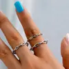 Anillo Abierto Multijunta Transfronterizo Europeo y Americano Juego de 22 Piezas Anillo de Amor Diseño para Mujer Anillo Retro de Nicho