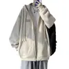 Cardigã Estilo Americano Jaqueta Moletom Masculina Outono e Inverno 2026 Novo Moderno Versão Coreana Solto Estilo Hong Kong Marca da Moda Ins