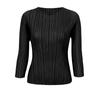 Roupas Básicas Femininas Miyake 2026 Primavera Novo Estilo Coreano Fashionável Versátil Design de Manga Longa Nicho Chic Maduro Top para Mulheres
