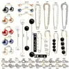 Pin Fijo para Ajustar la Cintura del Pantalón Ropa Cintura Cardigan de Mujer Pin de Botón Suéter Broche de Perla Anti-Luz Hebilla de Cintura Ajustada