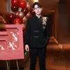 Nuevo Traje para Hombre Estilo Chino 2025 Nuevo Traje de Novio Traje de Brindis Traje Tang Retro Estilo Chino