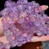 Pulsera de Cristal de Asesita Púrpura Natural Pulsera de Asesita Púrpura Cristal de Jade Púrpura Hielo Triturado Lavanda Cristal Púrpura