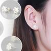 Pendientes de plata con hilo de seda de copo de nieve, joyería de plata para la oreja, joyería para mujer, tendencia de moda europea y americana, regalo de Navidad