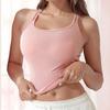 Nuevo Verano Color Sólido Diseño Cruzado Tirante para Hombro Venta al por Mayor Transfronteriza Europeo y Americano Sling Top sin Mangas Tipo Chaleco para Mujer Comercio Exterior