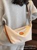Bolso de Gran Capacidad para Mujer 2025 Nuevo Moderno Versátil Bolso de Tela Bolso de Hombro Ropa de Trabajo para Clase Bandolera Forma Dumpling