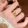 Anillo de circonita con forma de mariposa para mujer, nuevo anillo de dedo con diseño de nicho de alta gama, elegante, combinable y ligero, para otoño e invierno.