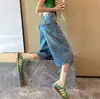 Shorts de Mezclilla de Cintura Alta para Mujer, Estilo Delgado de Verano, Modelo Nuevo Súper Popular 2026, Pantalones Rectos 7/8 para Figura Pequeña