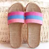 Zapatillas de Casa Nuevas Yul Kang de Verano Estilo Familiar para el Hogar de Interior Antideslizantes de Lino Zapatillas para Hombres y Mujeres