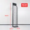 Estante expositor de azulejos soporte gabinete vertical panel de puerta vitrina estante de tablero de tarjetas de color tablero de hebilla de aluminio tablero de vidrio madera