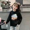 Camiseta Base de Moda Nueva para Niñas Primavera y Otoño 2026, Camiseta de Manga Larga Transpirable de Algodón Puro Moderna para Niñas