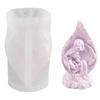Cross border DIY resina epóxi anjo vela molde rosa anjo menino menina oração Anjo molde de silicone