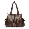 Bolsa de Tote Transfronteriza Gran Capacidad para Mujer Estilo Retro para el Trabajo Bolso Grande Moda Sensación de Alta Gama Bolso de Hombro Único Bolso Cruzado Casual Versátil
