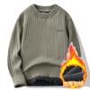 Suéter Grueso Forrado de Polar JEEP SPIRIT para Hombre Invierno Cuello Redondo Tejido Nuevo Moda Holgado Pulóver