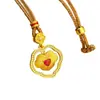 Tienda de Oro Mismo Estilo Oro Antiguo Cepillado Corazón de Diamante Colgante Versátil Collar de Corazón Cadena para Clavícula
