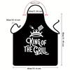 Amazon Venta Caliente E-commerce Transfronterizo Venta Caliente Impermeable Antiincrustante Estampado Delantal de Barbacoa para Hombre de Una Pieza con Estampado de Logo