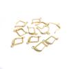 Accesorios para Pendientes DIY Chapados en Oro de 14 Quilates que Conservan el Color, Material de Cobre, Pendientes Semicabados Simples, Piezas para Joyería Hecha a Mano