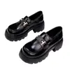 Mocasines de plataforma para mujer con suelas gruesas y aumento de altura, nuevo modelo otoño 2026, slip-on estilo británico retro de cuero