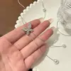 Collar Deslizante Super Hada Mariposa Circonita Perla para Mujer, Cadena de Clavícula de Lujo Ligero y Gama Alta, Exquisitos Accesorios de Borla con Temperamento
