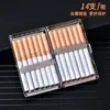 Estuche Universal para Cigarrillos de Acero Inoxidable, Adecuado para Cigarrillos Regulares, Medianos y Delgados, con Cubierta de Cuero, Resistente a la Humedad, Resistente a la Presión, Portavasos para Cigarrillos Portátil, Capacidad para 20 Cigarrillos Delgados