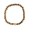 Pulsera de Madera de Águila con Cuentas de Cristal de Cabello Dorado, Nueva Joyería de Madera Estilo Chino, Souvenir para Atracciones Turísticas, Venta al por Mayor para Transmisiones en Vivo