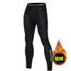 Conjunto de Leggings de Secagem Rápida de Inverno para Homens com Forro de Lã Quente Roupa Íntima Base para Corrida Esportes Fitness Ciclismo Treinamento Alta Elasticidade