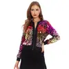 9272 transfronterizo Europa y Estados Unidos Amazon deseo otoño e invierno lentejuelas color degradado chaqueta abrigo suéter para mujer