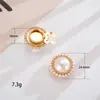 Capa de Botão Estilo Chanel com Pérolas Gotejantes de Óleo e Botões de Punho com Rosto Sorridente, Acessórios de Decoração de Botão de Gola de Camisa de Nicho