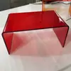 Mesa pequeña para ventanal de dormitorio, tablero de acrílico transparente, vidrio templado, diseño minimalista, adecuada para uso doméstico como tocador o mesa de centro
