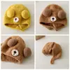 Gorro de bebé con diseño de nariz de oso, gorro tejido lindo de invierno para niños y niñas, gorro cálido para bebés y niños pequeños