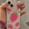 Estrela de Glitter Morango Rosa Adequado para Apple 16Promax Camada Dupla Iphone15/14 Anti-Queda 13 Capa de Celular