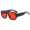 Óculos de Sol Personalizados de Lente Dupla para Mulheres Óculos de Sol Quadrados Retro Europeus e Americanos Tendência Celebridade da Internet Fotografia de Rua Proteção Solar Óculos de Moda para Homens