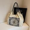 Bolso de Hombro de Nylon Bordado con Estampado Ecológico de Gran Capacidad, Simple, Versátil, de Moda Ins, Estilo Coreano, Nicho