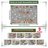 Varios adhesivos navideños transfronterizos para decoraciones de pueblo navideño, castillos y casas, adecuados para escaparates y puertas de vidrio.