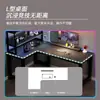 Escritorio grande para el hogar, escritorio de estudio para estudiantes, escritorio de computadora, escritorio para juegos de escritorio y juego de sillas, escritorio de esquina para la oficina en el dormitorio