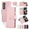 Adecuado para Funda de Cuero para Teléfono Móvil Samsung Z Fold7 Z Fold 50% de Descuento Carcasa Diagonal con Billetera de Cremallera Apilada para Teléfono Móvil