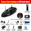 Barco Cebo GPS de Posicionamiento de Alta Velocidad con Retorno Automático, Barco con Control Remoto de 12V con Buscador de Peces Sonar, Barco de Entrega de Cebo, Barco Sonar
