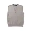Chaleco de punto retro estilo japonés para la universidad con cuello en V, unisex, perfecto para usar en capas en otoño e invierno, suéter sin mangas