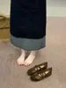 Encuentro Primero Temporada 2026 Versión Coreana Zapatos Planos Elásticos de Patchwork con Punta Cuadrada para Mujer, Nuevos Zapatos de Ballet Rojos para Noche de Otoño