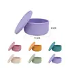 Taza de silicona de grado alimenticio para beber tazón de silicona vajilla para bebé lonchera para estudiante resistente a altas y bajas temperaturas caja bento lonchera de silicona