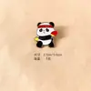 Insígnia de Metal Panda Fofo de Desenho Animado para Tênis de Mesa Personalidade Versátil Broche Acessório para Mochila Roupa Presente